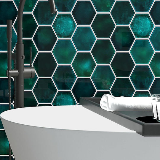 3d Green Tile Stickers 30x30 cm Livelynine Waterproof 32 Pieces