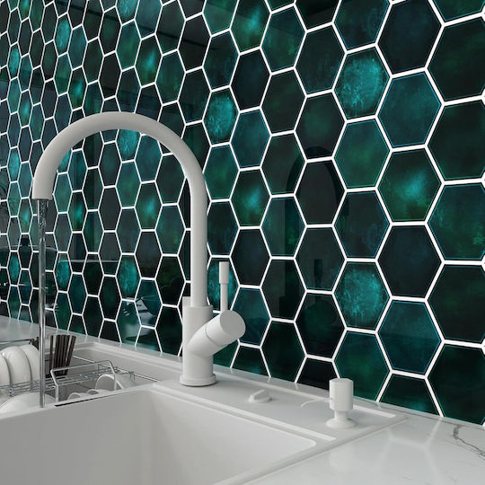 3d Green Tile Stickers 30x30 cm Livelynine Waterproof 32 Pieces