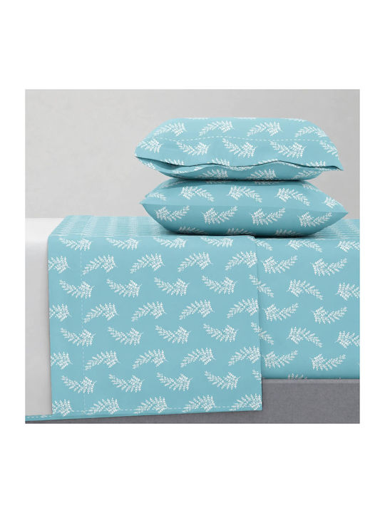 Astron Italy Vivian Bed Sheets Set for Single Bed 175x260cm Petrol Blue (3 Pieces)