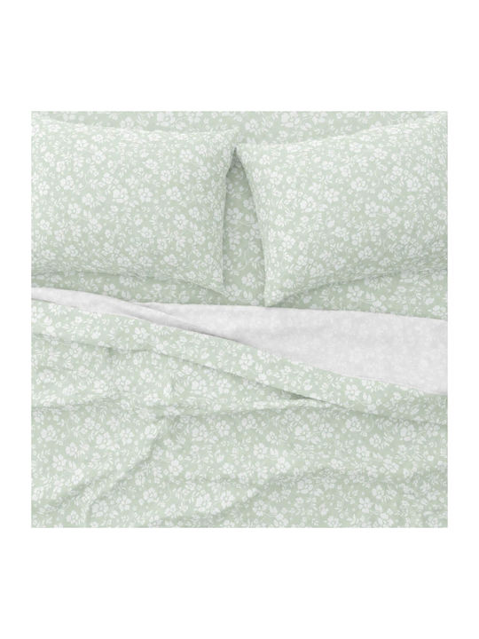 Astron Italy Emily Set Bed Sheets for Single Bed with Rubber Hugger 100x200+30cm Olive 3 Pieces