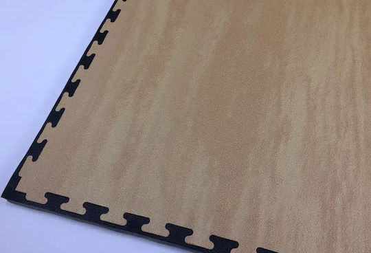 Wooden Laminate 100x100x2.5cm Puzzle Gym Mat Brown 100x100x2.5cm 1 Piece