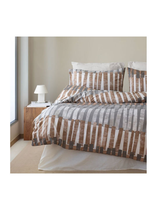 Majoli Bahar Set Huse Pentru Pilote 100% Bumbac 200x220cm Dublu Cu 2 Fețe De Pernă & 1 Cearceaf Anemones