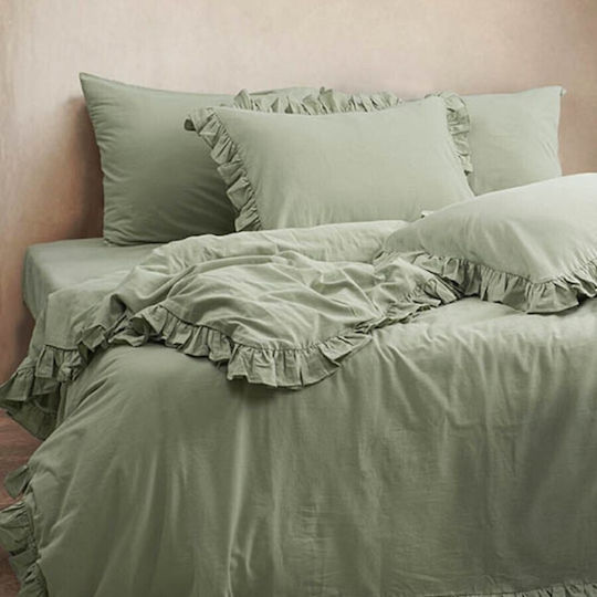 Majoli Bahar Set Huse Pentru Pilote Simplu 160x220cm Verde