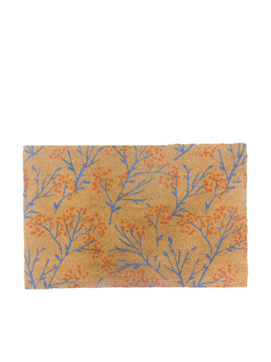 Relaxdays Relaxdays Fußmatte aus Kokosnuss Blau 50x80cm