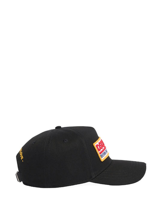 Dsquared2 Logo Patch Baseball Καπέλο Strapback Bcm0983 05c00001 2124 Μαύρο