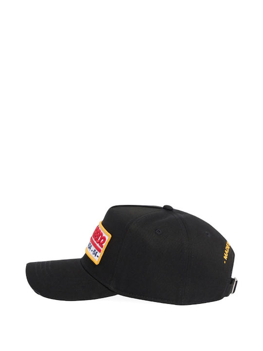 Dsquared2 Logo Patch Baseball Καπέλο Strapback Bcm0983 05c00001 2124 Μαύρο