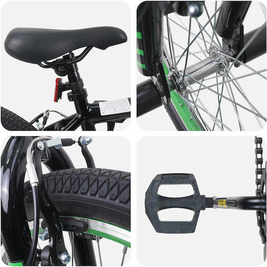 vidaXL 20" Παιδικό Ποδήλατo BMX Μαύρο