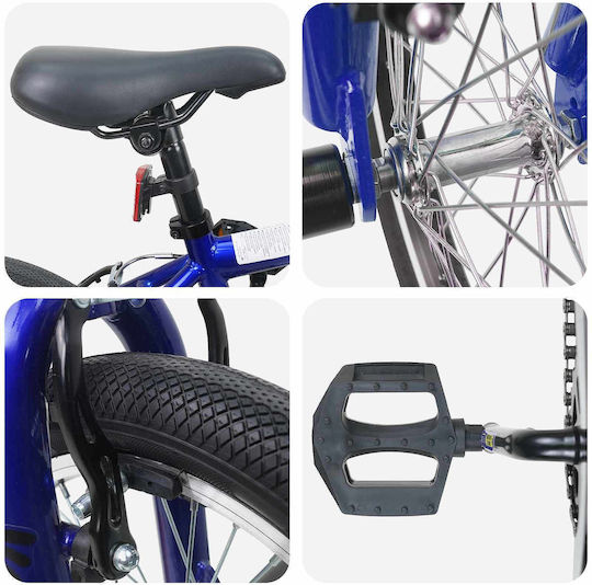 vidaXL 18" Kinderfahrrad BMX Blau