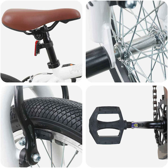 vidaXL 18" Kinderfahrrad BMX Weiß