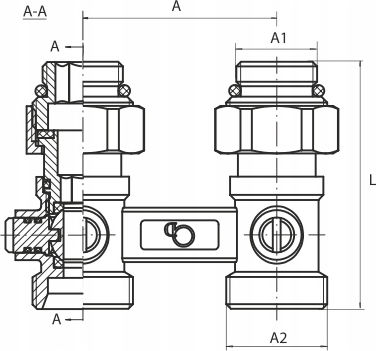3/4 Straight Radiator Valve V Bottom Supply