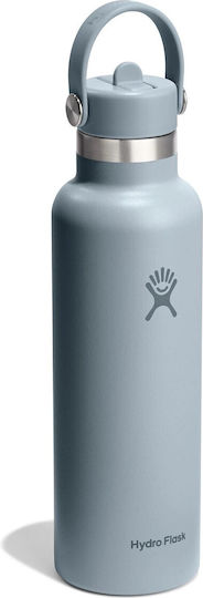 Hydro Flask Standard Flex Bottle Thermos Stainless Steel 621ml Shale Gray with Straw