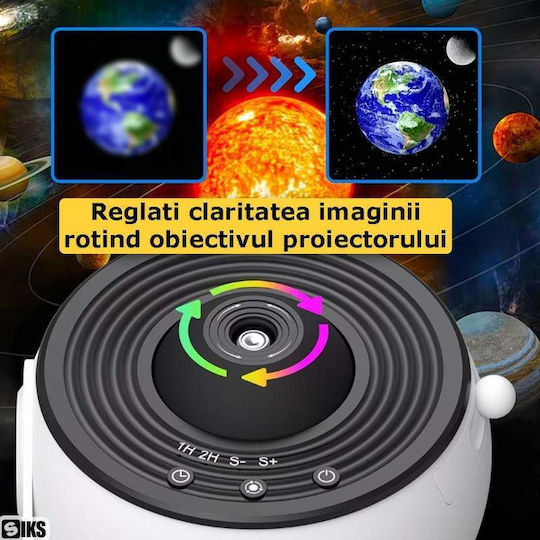 Rotating Kids Lamp Projector White 11.2x3x10.8cm