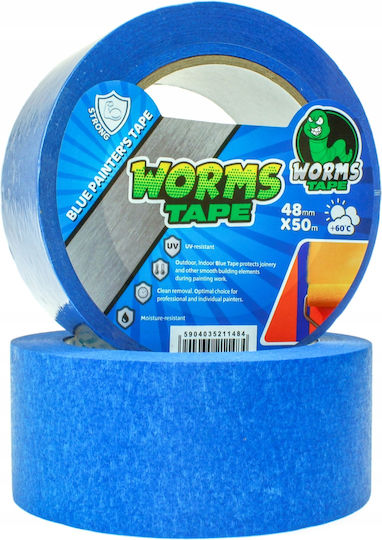 Worms Bandă Adezivă Albastră 50m x 48mm
