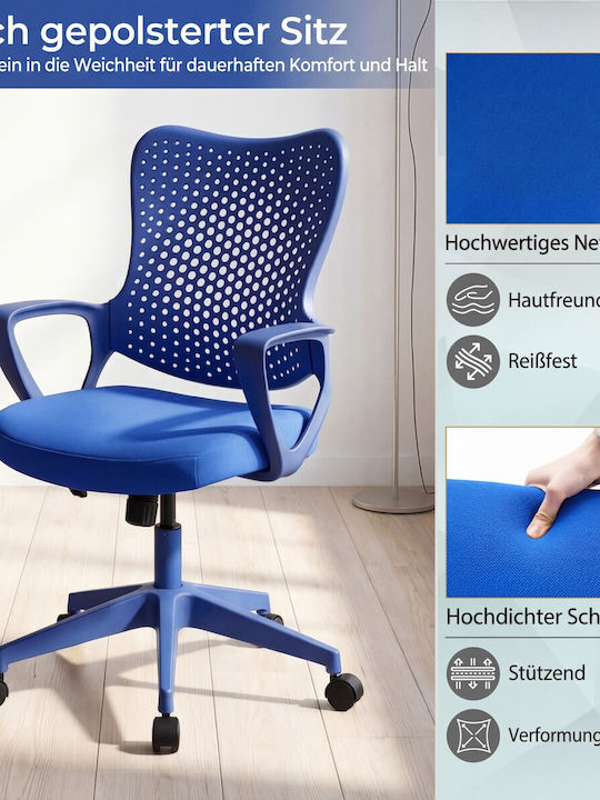 Costway Costway Bürostuhl mit Einstellbaren Arme Blau
