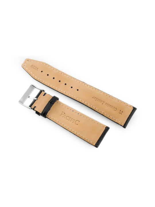 Leder Tragbare Bänder W26 Premium Schwarz 22mm