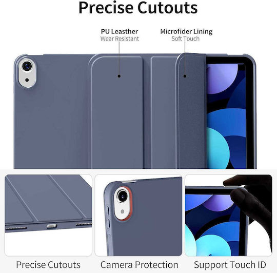 Husă Ipad Air 11 Inch M4 M3 M2 2026-2024 Auto Wake Sleep Ultra Slim Stand TPU Moale – Lavandă