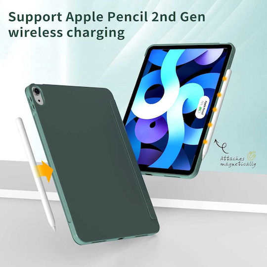 Husă Ipad Air 11 Inch M4 M3 M2 2026-2024 Auto Wake Sleep Ultra Slim Stand Soft Tpu – Verde Marin