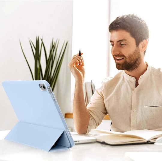 Husă Ipad Air 11 Inch M4 M3 M2 2026-2024 Auto Wake Sleep Ultra Slim Stand TPU Moale – Albastru Gheață