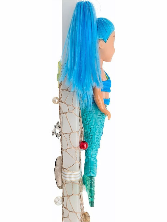 Flat Easter Candle with Box Blue Scented (Various Designs)