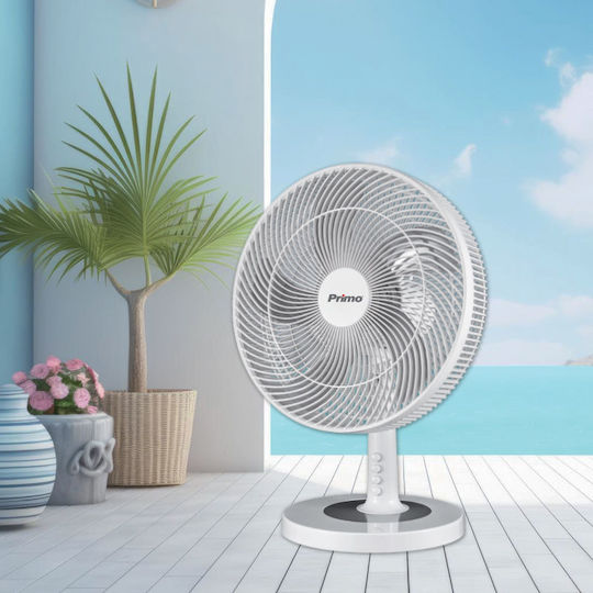 Primo Tabletop Fan 50W Fan Diameter 40.64cm White
