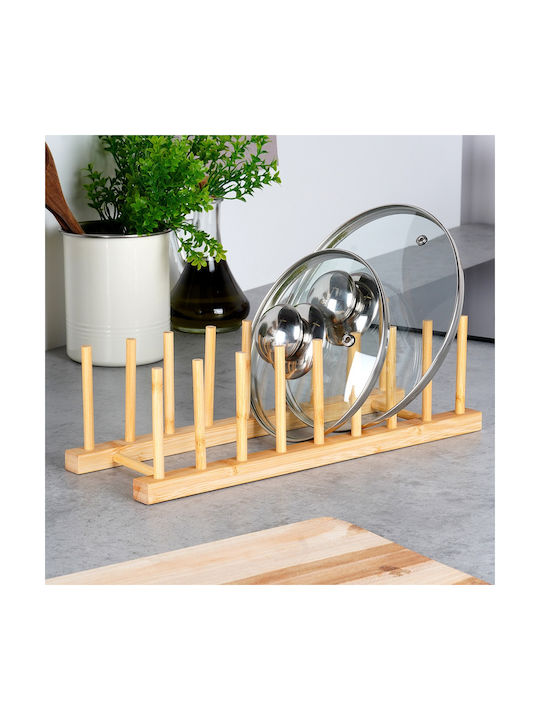 Vilde Поставка За Чинии За Шкаф Дървена 34.5x12x12см 2 Броя Бежова