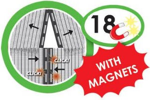 Smartic Smartic Moskitonetz Tür aus Polyester Weiß 150x220cm