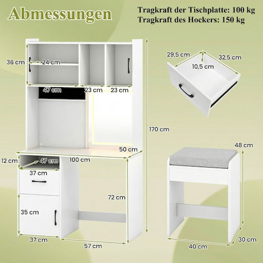 Costway Children's Dressing Table