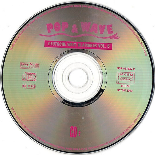 - Pop & Wave - Deutsche Wave Klassiker Vol. 5 CD Μουσικής