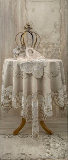 F&L F&L Ecru Tischdecke 43x180cm
