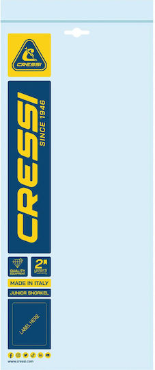 Cressi Шнорхел За Деца Mini Dry Прозрачен Сребрист
