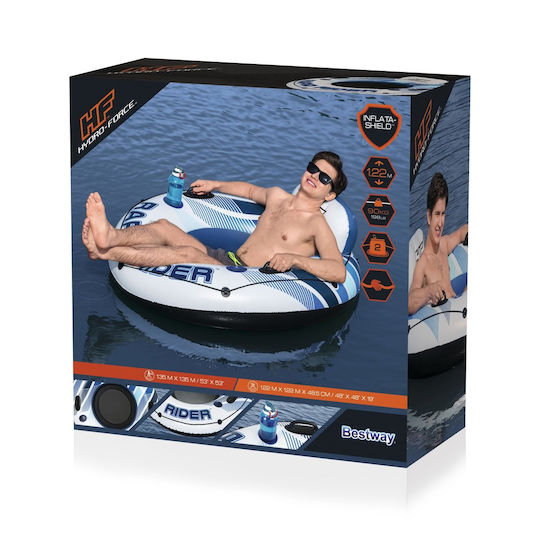 Bestway Kids' Swim Ring with Handles Diameter 135cm Blue