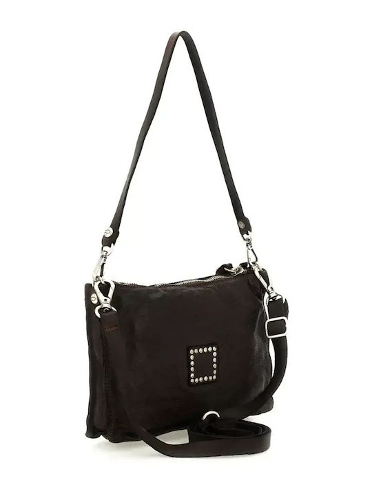 Leder Damen Schultertasche Braun