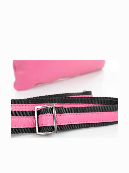 Leather Women's Shoulder Bag Fuchsia
