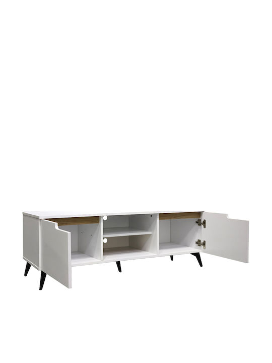 Pakketo TV-Ständer Kemvio Weiß M120xP38xH44cm