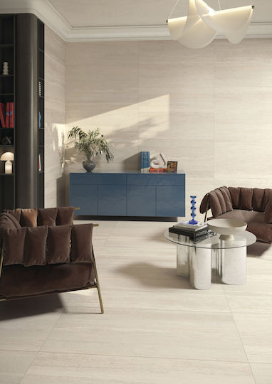 Tuscania Portland Avorio Vein 8052431050550 Πλακάκι Δαπέδου / Τοίχου Εσωτερικού Χώρου Πορσελανάτο Ματ 160x80cm Ανοιχτό Μπεζ