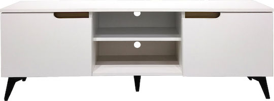 Έπιπλο Τηλεόρασης Kemvio Λευκό Μ120xΠ38xΥ44cm
