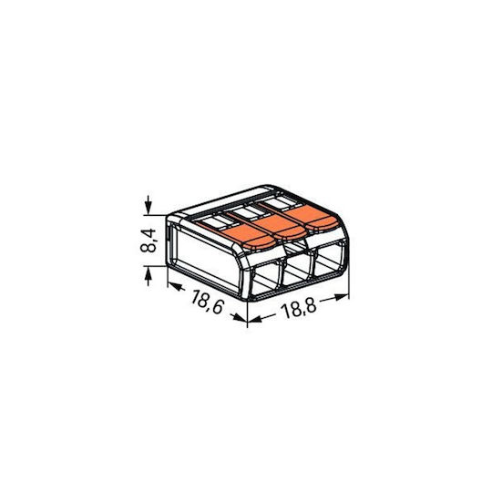 Cleme Wago Slim Myf 3x4mm2 Set 50 Bucăți