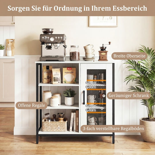 Floor Kitchen Cabinet White 81x30x70cm