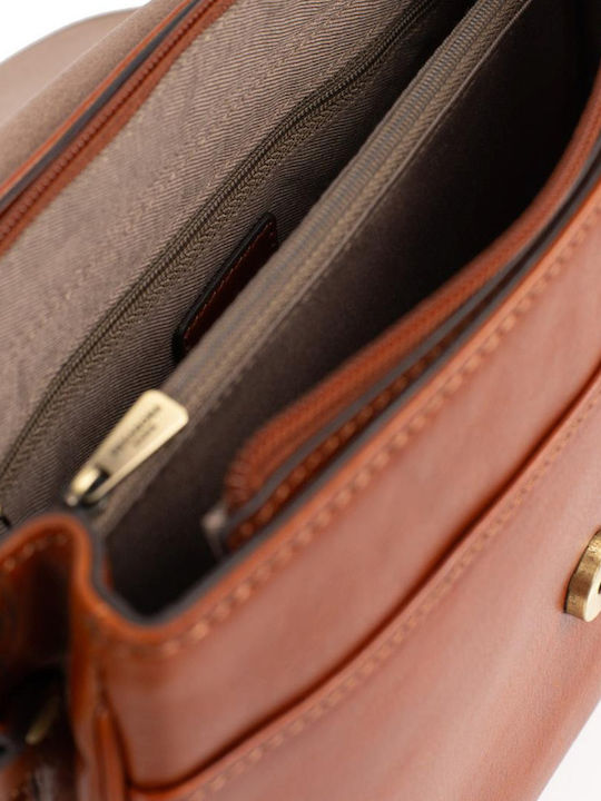 Leder Damen Handtasche Messenger Tabac