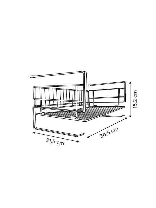 5Five Pendant Metal Shelf 38.5x21.5x18.2cm Black