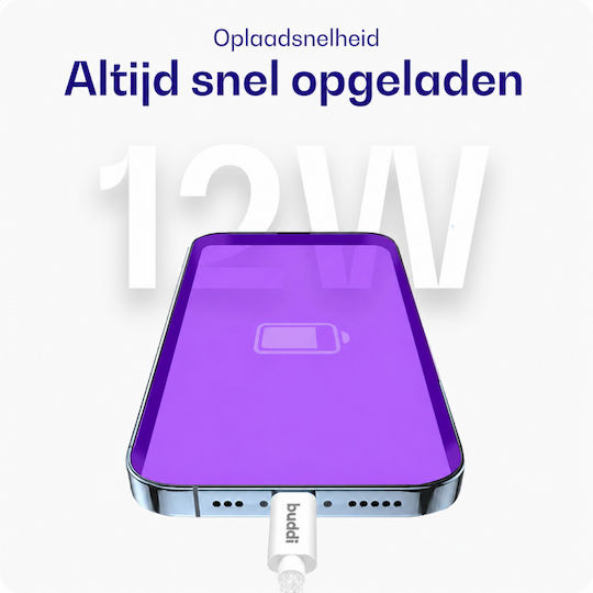 Buddi USB 2.0 Kabel USB Typ-C männlich - USB-A 12W Weiß 3m