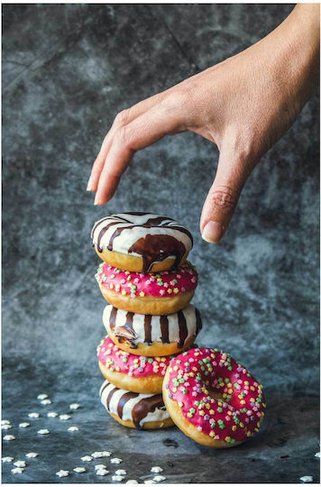 iLovePrints Πολychrome Donuts Stack Gemälde 70x100