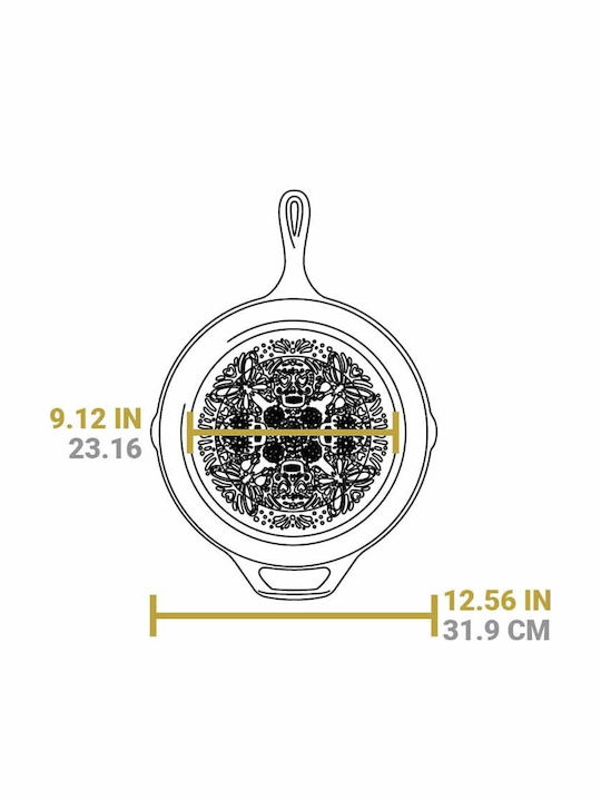 Lodge Sugar Skull Τηγάνι από Μαντέμι 30.5cm