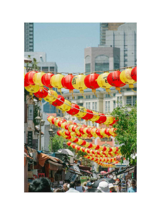 Панел Colorful Lanterns In City Полихромни Фенери В Град 100x150