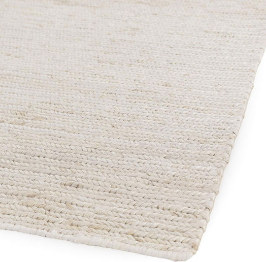 Royal Carpet Wohnzimmer Teppich Handgefertigt Sommer aus Jute 200x300cm Bleach Weiß