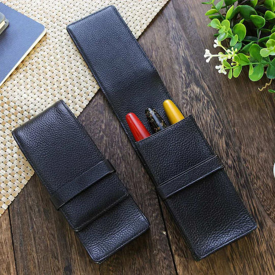 Wancher Etui Din Piele Pentru Stilouri Negru Terasaki