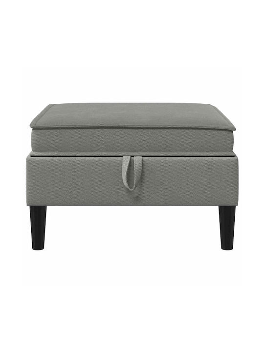 Living Room Stools With Storage Space Upholstered In Dark Gray Velvet