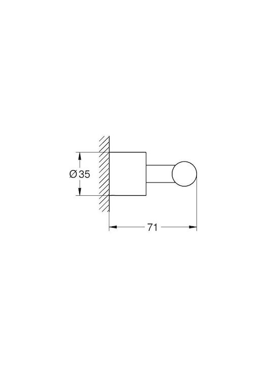 Grohe Grohe Atrio Doppelter Badezimmerhaken mit Schrauben in Grau