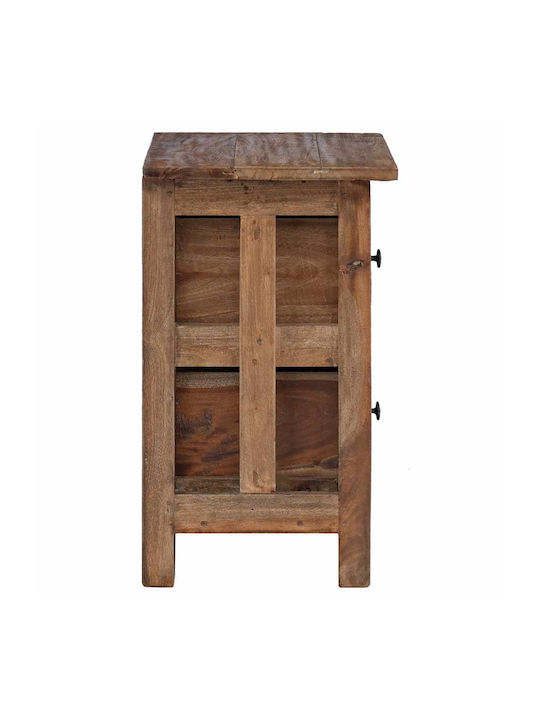 Bedside Table Made of Solid Brown Wood 40x30x51cm