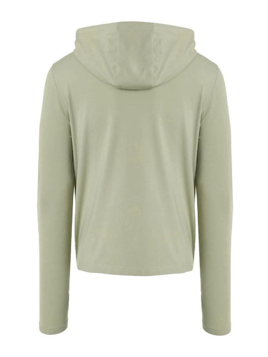 Sun Trek Women's Cotton Long Sleeve Hoodie Khaki